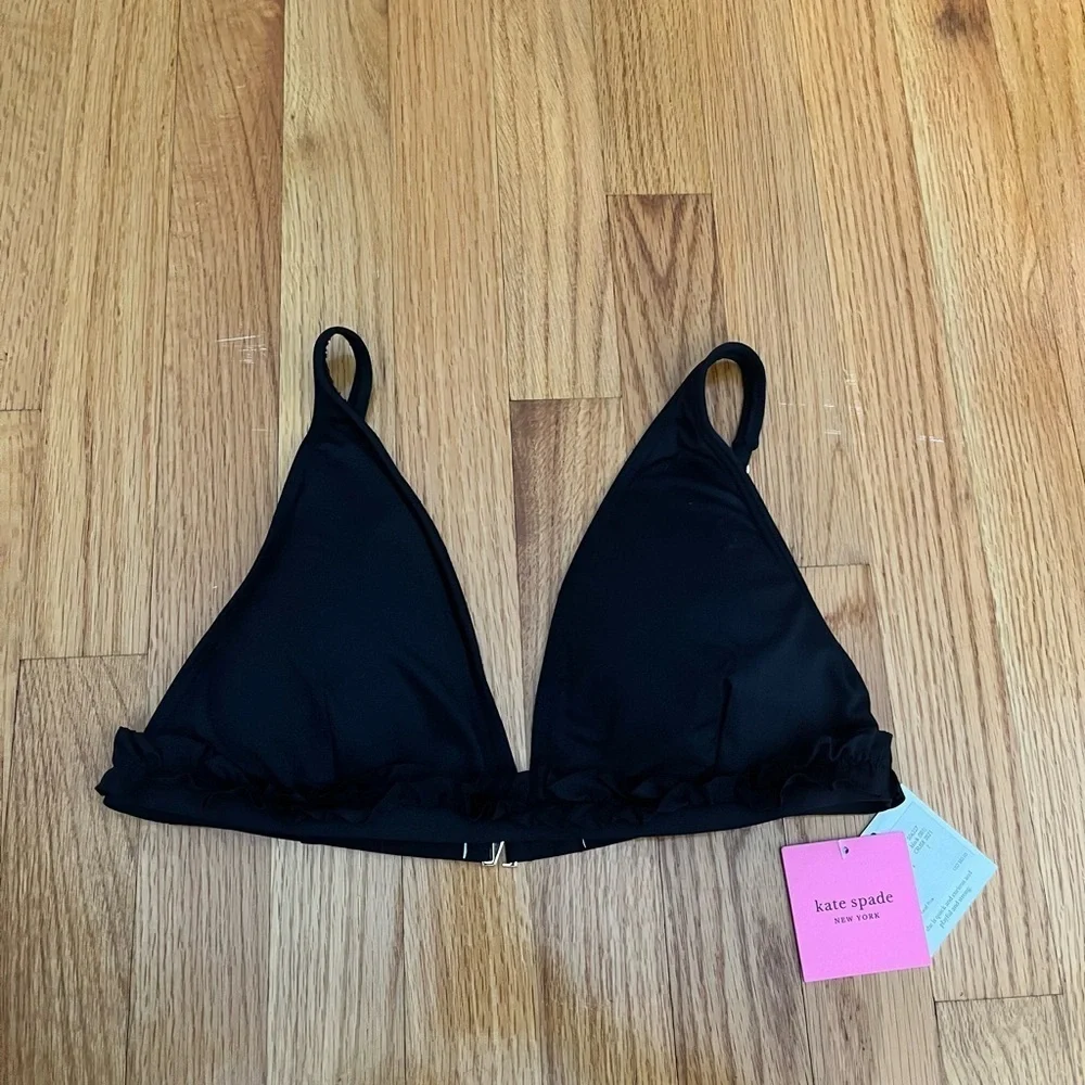 NWT Kate Spade Mini Ruffle French Bikini Top